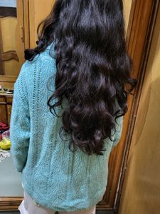 Blue Knitted Cardigan winter wear women