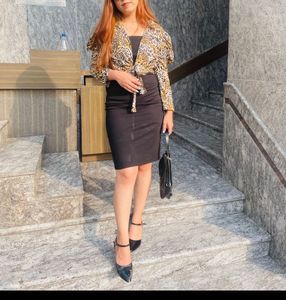 Tiger Print Knot Top.