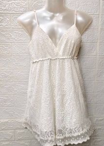 🎊🥳Buy One Get 1 Free🥳🎊White Lace Romper Dress