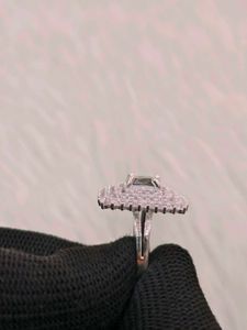 Sparkling Square Cocktail Ring