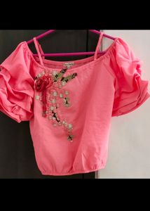 Brand New Womens Party Crop Top With Fancy Sleeves