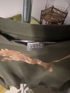 Olive Green Puma Sweatshirt