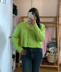 Green Knit Cardigan