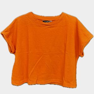 Orange Cropped T-Shirt