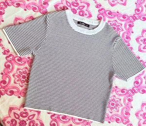 Zudio Striped Crop Top