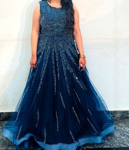 Navy Blue Embellished Lehenga Set