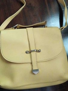 Vintage Yellow Crossbody Bag