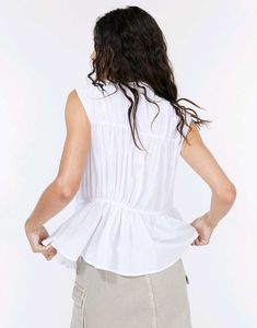 Tie detail cotton top