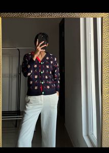 Cute Bear & Cherry Cardigan