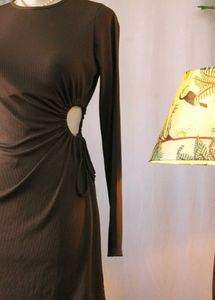 Brown Cutout Mini Dress