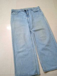 Mid Rise Light Blue Straight Fit Jeans