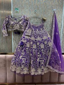 Elegant Purple Lehenga Choli with Dupatta