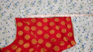 Beautiful Red Saree With Stiched Blouse.