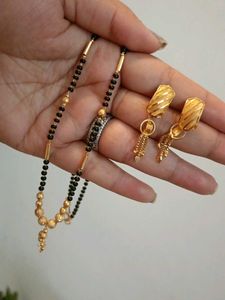 Women  Artificial Mangalsutra With Earrings