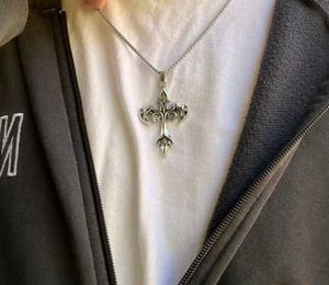 Dark Flame Cross Necklace