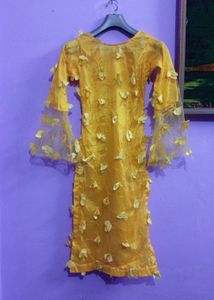 Yellow 💛 Butterfly Print 🦋 kurti For Girls And W