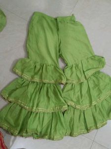 Green Colour Sharara Set