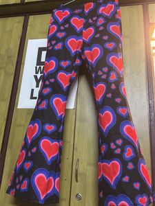 Heart Print Bootcut Pant
