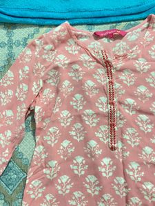 Pink Floral Print Tunic Top