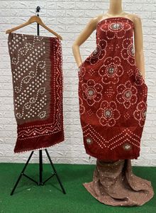 🍁BANDHANI EDGING DRESS MATERIAL🍁