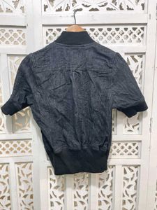 Denim Button-Down Jacket B