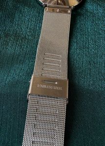 Unisex Dw Silver Stainless Steel Round Dial Watch