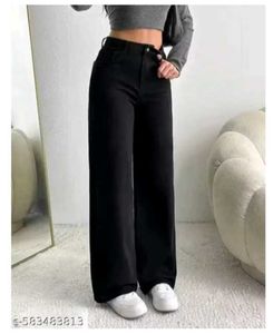 Wide Leg Black Jeans