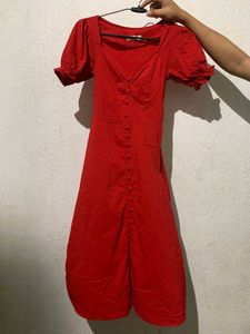 Chic Red Midi Dress