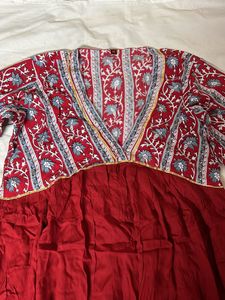 v-neck anarkali
