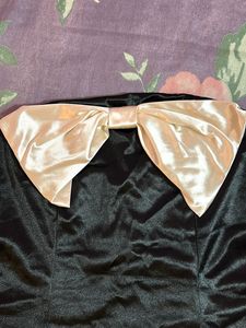 Black Strapless Mini Dress with Bow Size XS