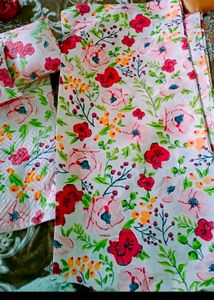 New 5 Pcs Double Bed Bedsheet