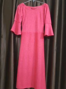 Valentine Dress..Cute Coral Pink 💗🎀 A Line Dress