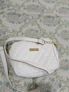 White Quilted Crossbody Bag