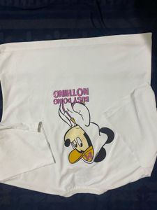 White Disney Crop Top