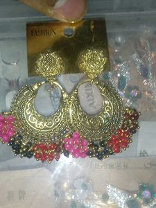 Fashionable Beaded Hoop Earrings