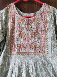 Green Frock Kurta