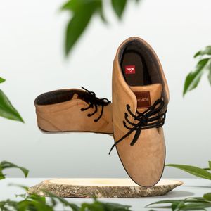 QUIKSILVER BROWN LEATHER SNEAKERS
