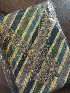 Embroidered Striped Dress