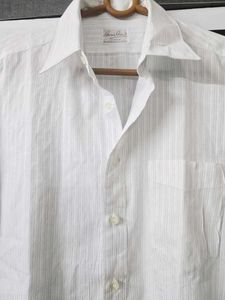 HARDY AMIES Classic White Striped Shirt