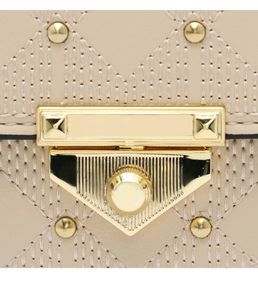 Iykyk Compact Beige Textured Sling Bag