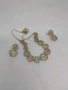 Elegant Circle Necklace &amp; Earring Set