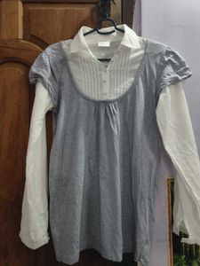 CLEAREANCE SALE🟥🟥🟥Stylish Grey Layered Top