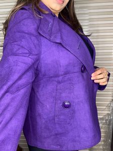 Purple Peacoat Style Jacket