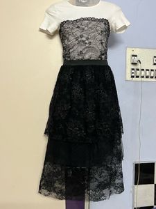 Zara Layered Dress With Lace Trims