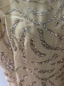 Designer Straight Fit Golden Party Gown