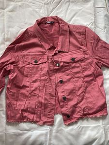 Peach Denim Jacket(cotton)
