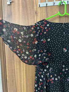 Black Dress With Float Sleeves