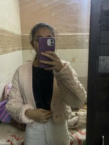 Cute Pink Knit Cardigan