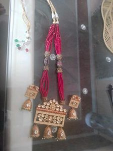 Kundan Antique Necklace With Earrings