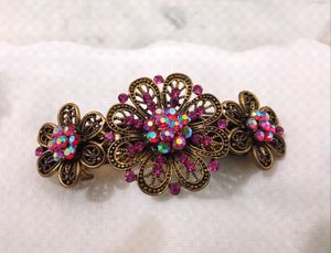 Mother's Day Gift - Stone Studded Brass Hair Clip